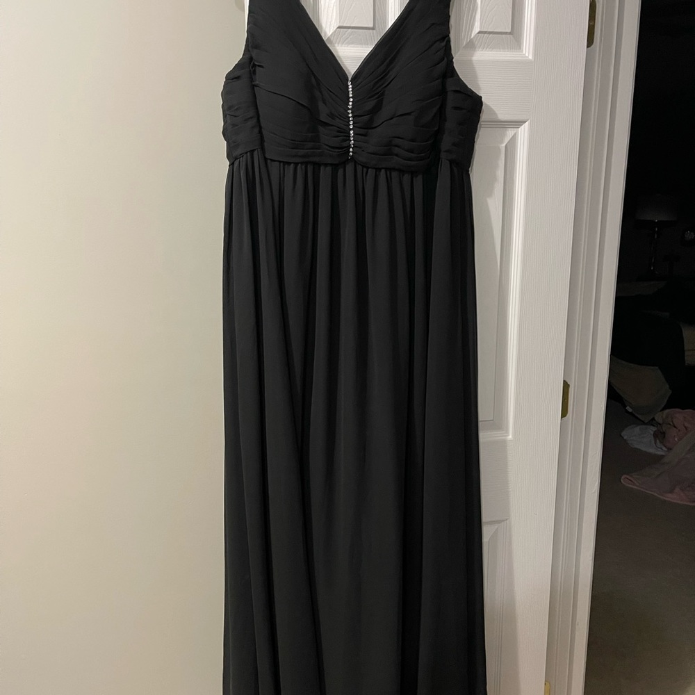 Azazie black maternity long dress